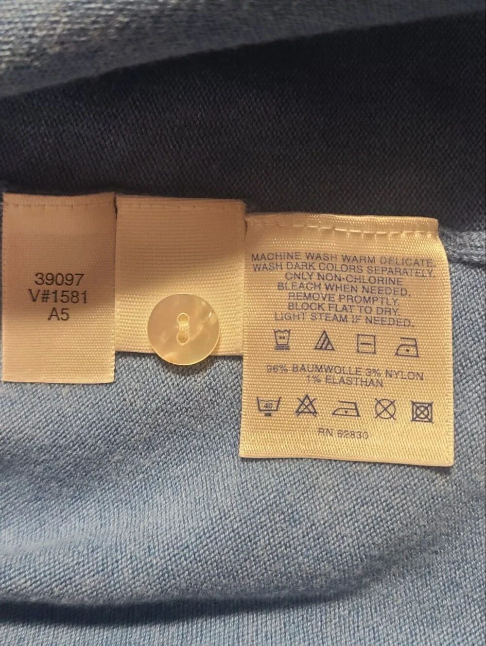 ​Lands' End Blue Cardigan & Talbots Lavender Top Bundle M